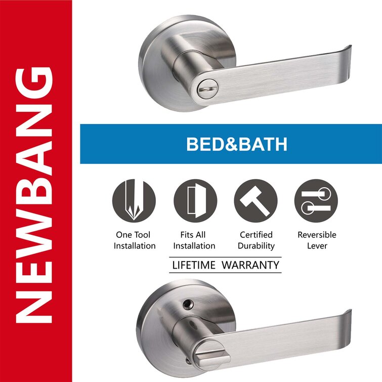 NEWBANG Privacy Lever Door Handle [Thumb Turn Lock On The Inside